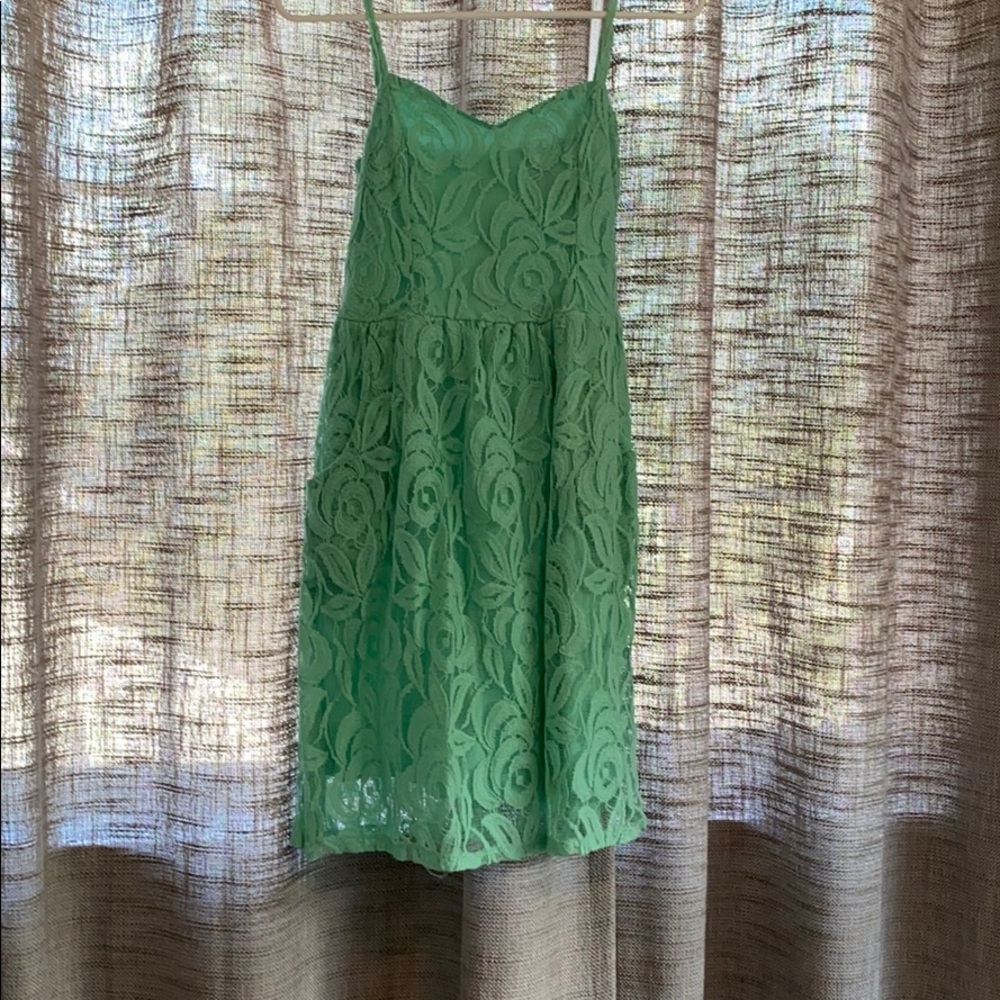 Teal, Lace Dress